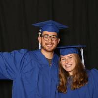 two friends taking a picture together